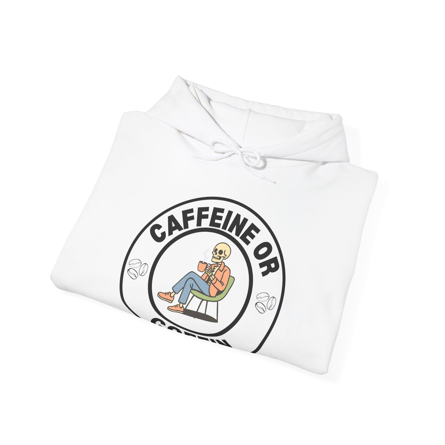Caffeine or Coffin Hoodie, Unisex Sweatshirt, Coffee Lover Gift, Cozy Casual Wear, Fall Fashion, Funny Coffee Sweatshirt
